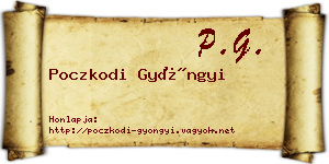 Poczkodi Gyöngyi névjegykártya