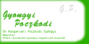 gyongyi poczkodi business card