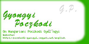 gyongyi poczkodi business card